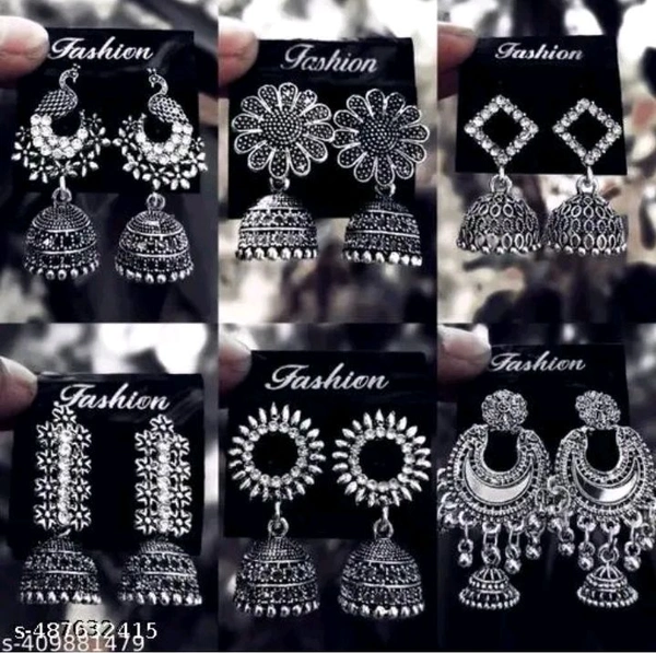 Earrings Steel Colour For Junka - Nobel, Free Size