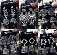 Earrings Steel Colour For Junka - Nobel, Free Size