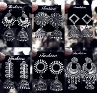 Earrings Steel Colour For Junka - Nobel, Free Size