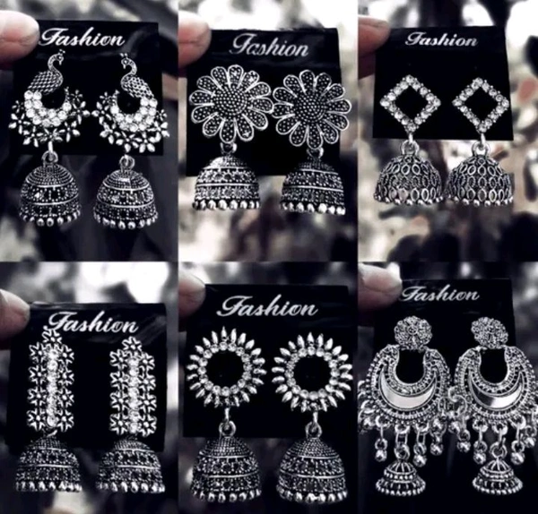 Earrings Steel Colour For Junka - Nobel, Free Size