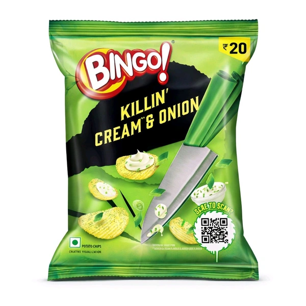 Bingo Cream & Onion Chips 