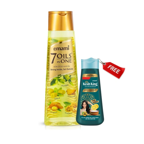 Emami 7oil - 200ml, free 30ml Emami kesh king