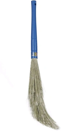 मजबूत फूल झाड़ू पक्के फर्श के लिए Original Quality  - Blue, 3Ft