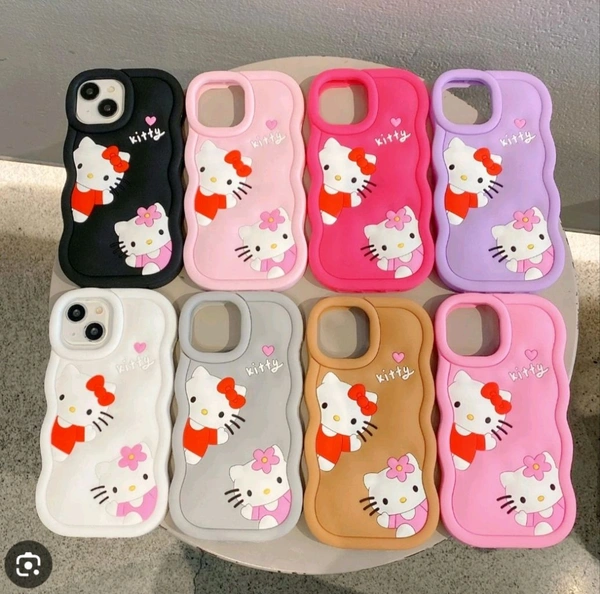 Rubber Kitty Case I Phone 15