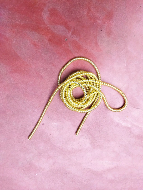 Mobile Charger Cable Design Ring  - Gold