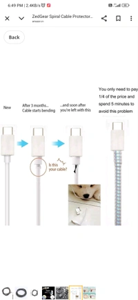 Mobile Charger Cable Protector  - Black