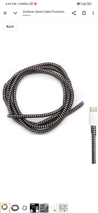 Mobile Charger Cable Protector  - Black