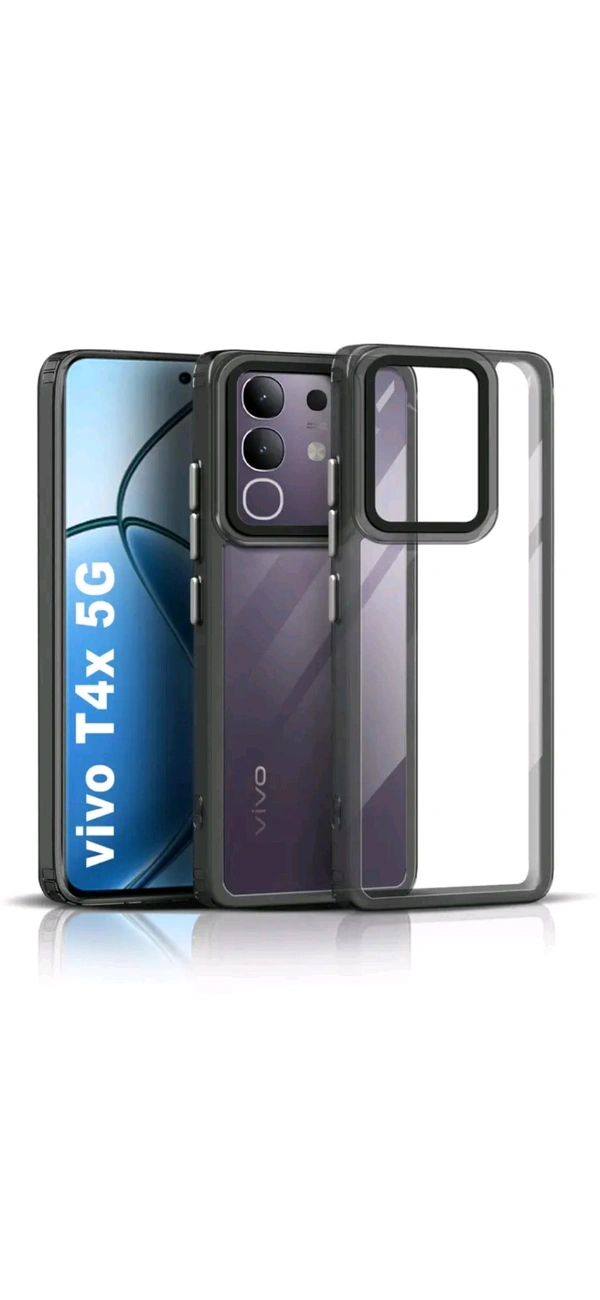 Vivo T4x Transparent Rubber  - Black