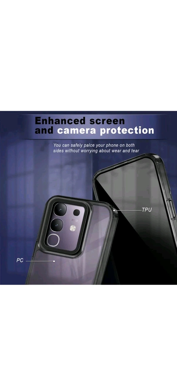 Vivo T4x Transparent Rubber  - Black