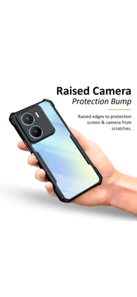 Vivo T2x 5g Transparent Cover  - Black