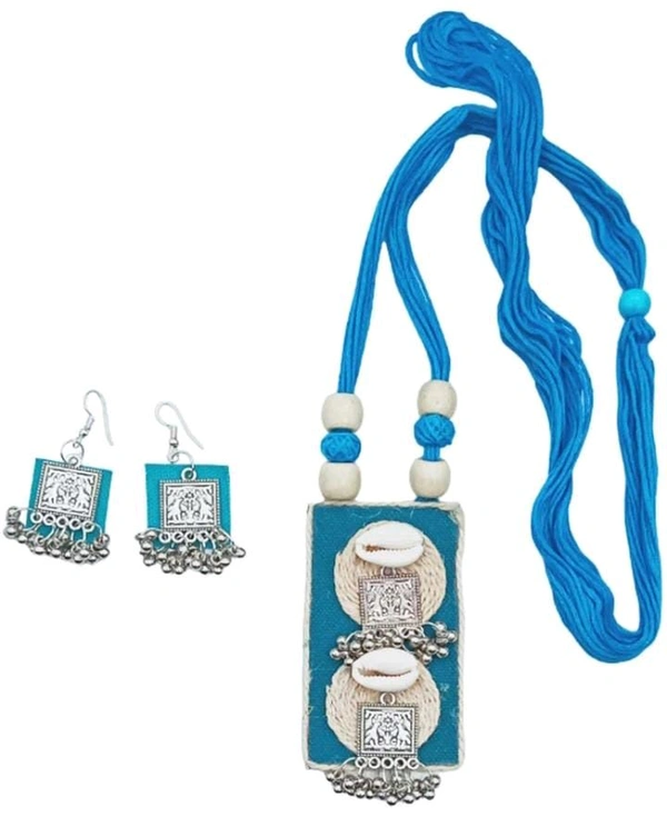  Fabric Beautiful jewelry,earrings 💫🌟 - Blue, Free