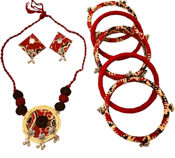  Fabric Beautiful jewelry,earrings,Bangles 💫🌟 - Guardsman Red, Free