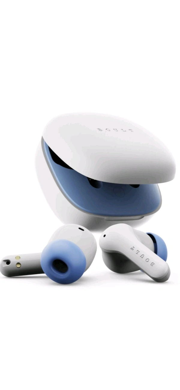 Boult K10 50H Battery, 4 Mic ENC, 45ms Low Latency, Dual Master, Touch Control, 5.4v Bluetooth Headset (Blue Ice, True Wireless) - Cornflower Blue