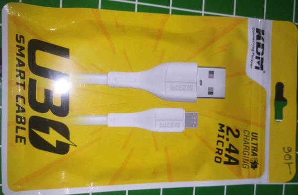 ⚡ USB CABLE (Type -B) - White, 1 Meter