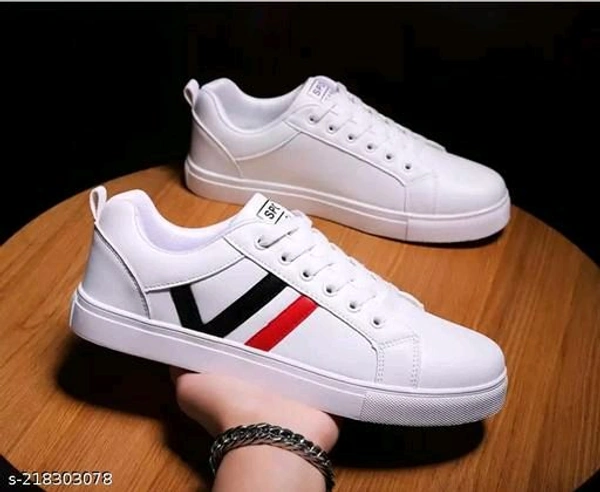 Casual White Sneakers For Men - 8