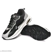 Men's Stylish Black Sneakers - 8
