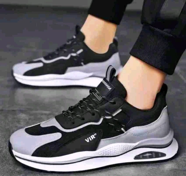 Men's Stylish Black Sneakers - 9