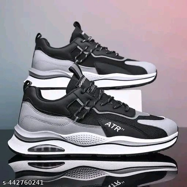 Men's Stylish Black Sneakers - 9