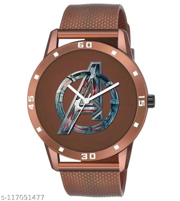 AKIROX  Akirox Hero Edition – Avengers Symbol Watch - Brown