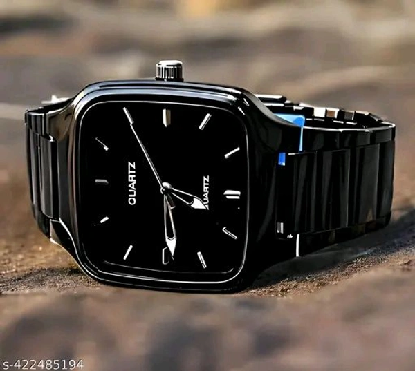 AKIROX NoirEdge™ Premium Square Dial Watch - Black