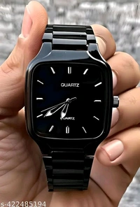 AKIROX NoirEdge™ Premium Square Dial Watch - Black