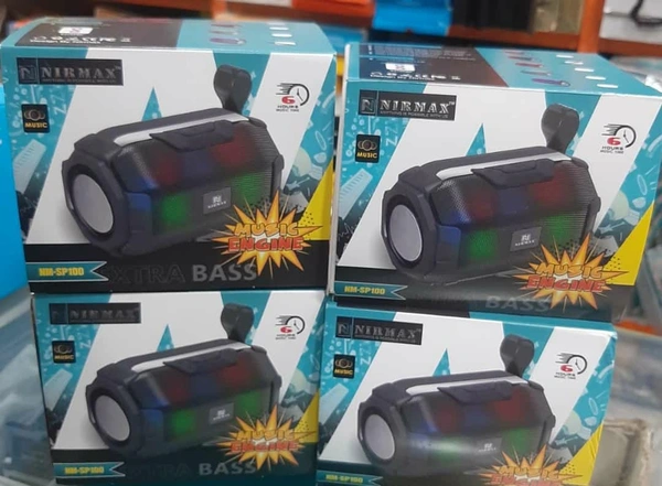 NIRMAX Portable Bluetooth Speeker - BLACK , MEDIUM 