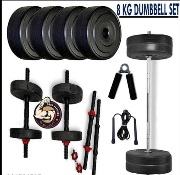 8kg Dumbbell Set  - Black