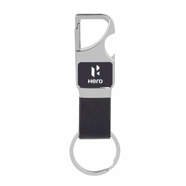 Caro Stylish Metal Keychain for Corporate Gifting & Business Promotions - Black