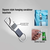 Caro Stylish Metal Keychain for Corporate Gifting & Business Promotions - Black