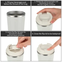 Caro Premium Travel Tumbler - 500ml, White