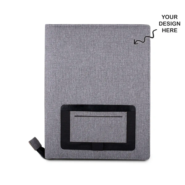 Caro Multipurpose Zipper Folder Diary - A4, Gray