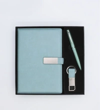 Caro Notebook diary ,keychain, and pen 3 in1 combo gift set - Black
