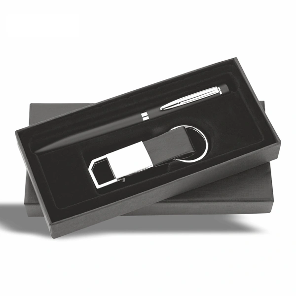 Caro pen and keychain gift set - Black