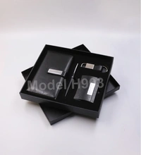 Caro 4 in 1 Giftset, PU Leather Diary, Metal Pen, Keychain, Card Holder - Gray