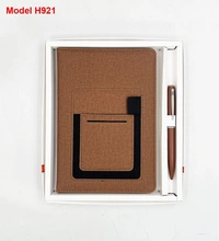 Caro 2 in 1 Multifunctional Notebook Diary and Metal Pen Giftset - A5, Brown