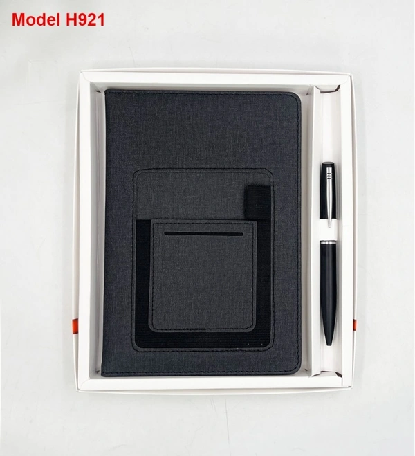 Caro 2 in 1 Multifunctional Notebook Diary and Metal Pen Giftset - A5, Brown