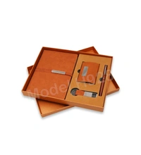 Caro 4 in 1 Giftset, PU Leather Diary, Metal Pen, Keychain, Card Holder - Gray