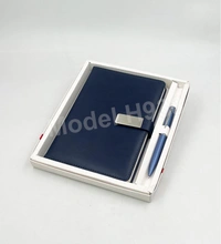 Caro 2 in 1 PU Leather Diary With Metal Pen Giftset - A5, White
