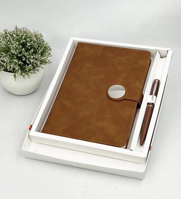 Caro Elegant Diary and Pen Gift Set 2 in 1 Giftset for Corporate Gifting and promotional use  - A5, Black