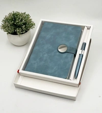 Caro Elegant Diary and Pen Gift Set 2 in 1 Giftset for Corporate Gifting and promotional use  - A5, Black