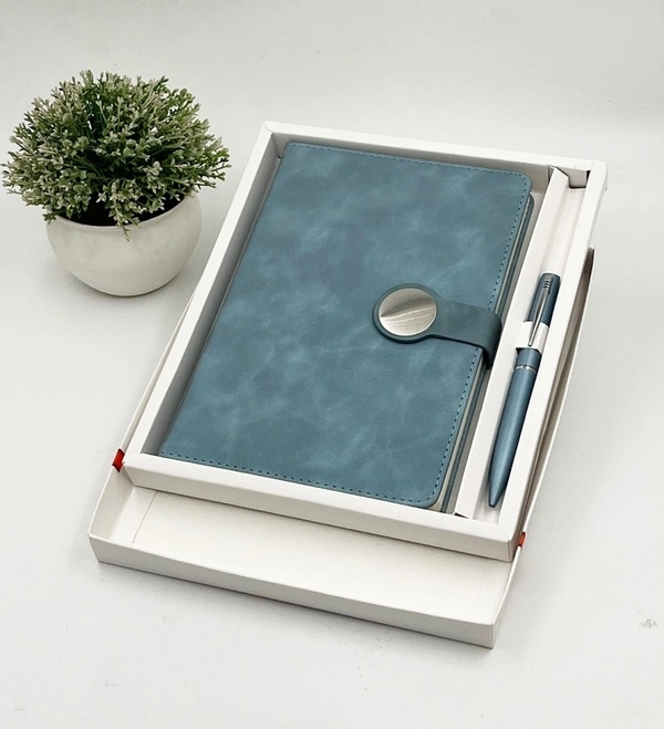 Caro Elegant Diary and Pen Gift Set 2 in 1 Giftset for Corporate Gifting and promotional use  - A5, Black