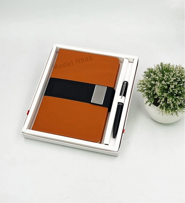 Caro 2 in 1 Diary and Metal Pen Giftset  - Gray