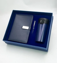 Caro 3 in 1 Gift Set - Diary, Vacuum Mug and Metal Pen - A5 - 380ml, White