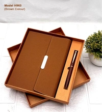 Caro 2 In 1 Gift Set A5 Notebook Diary with Metal Ball Pen - Black