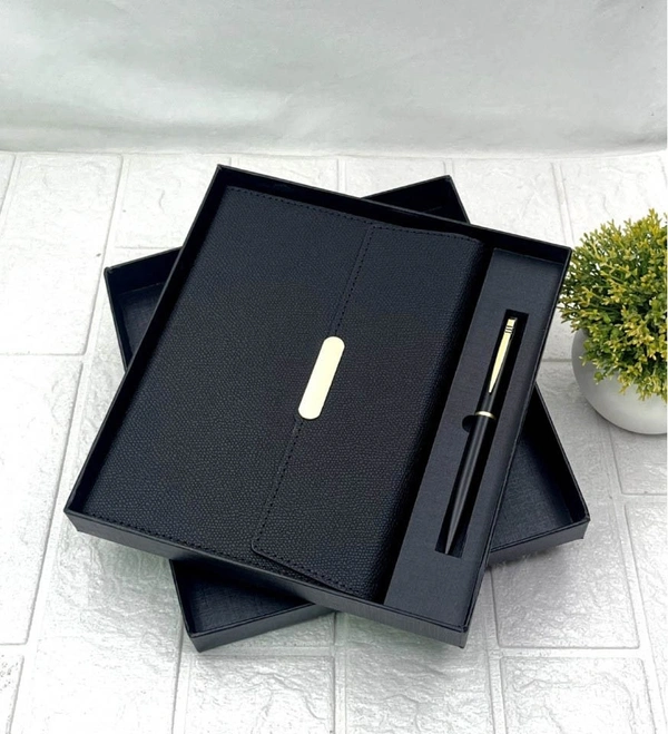 Caro 2 in 1 Flap Diary and Metal Pen Giftset  - Brown