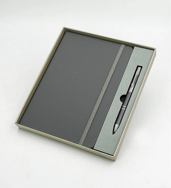 Caro 2 in 1 Diary and Pen Giftset  - Gray