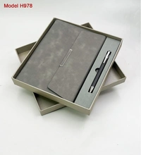Caro 2 in 1 Gift Set - PU Leather Planner Diary & Metal Ball Pen - Gray