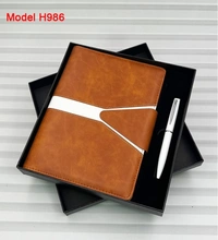 Caro 2 in 1 PU Leather Planner Diary and Metal Pen Giftset - Black