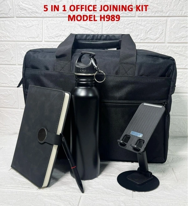 Caro 5 in 1 Giftset for New Joining Kit - Office Welcome Kit - Black