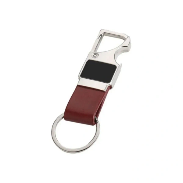 Caro Stylish Metal Keychain for Corporate Gifting & Business Promotions - Brown